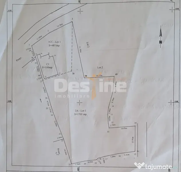 Teren de 2.190 mp în Uricani, cu deschidere la două drumuri - Uricani (Iasi)