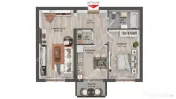Apartament 2 camere decomandate balcon parcare in Selimbar S 