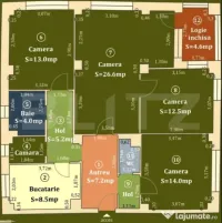 Apartament spatios, 4 camere, 97 mp utili, zona Piata Marast 