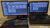 HP Omen17, Monitor curbat Samsung144hz, Tastatura Razer, Camera Logitech, cooler 
