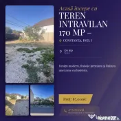 Teren intravilan 170 mp – dublă deschidere la două stră 