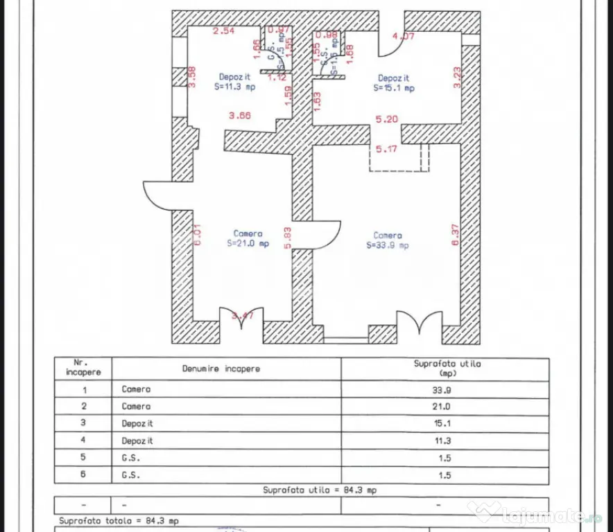 Spatiu comercial 4 camere 84 mpu doua intrari la strada Oras - Sibiu (Sibiu)
