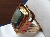 Inel ghiul vintage unicat antic unisex aur 14k cu turmalina naturala 8ct 