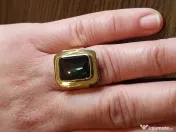 Inel ghiul vintage unicat antic unisex aur 14k cu turmalina naturala 8ct 