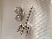 Cercei punct surub aur alb Punto Luce cu diamante naturale 0,7ct VVS unisex 