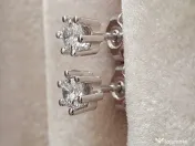 Cercei punct surub aur alb Punto Luce cu diamante naturale 0,7ct VVS unisex 