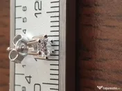 Cercei punct surub aur alb Punto Luce cu diamante naturale 0,7ct VVS unisex 