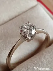 Perfectiunea pe mana ta Inel Solitaire aur cu diamant natural Flawless 0.5ct