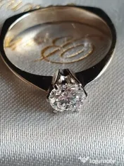 Perfectiunea pe mana ta Inel Solitaire aur cu diamant natural Flawless 0.5ct