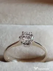 Perfectiunea pe mana ta Inel Solitaire aur cu diamant natural Flawless 0.5ct