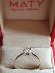 Perfectiunea pe mana ta Inel Solitaire aur cu diamant natural Flawless 0.5ct