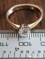 Perfectiunea pe mana ta Inel Solitaire aur cu diamant natural Flawless 0.5ct