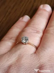 Perfectiunea pe mana ta Inel Solitaire aur cu diamant natural Flawless 0.5ct
