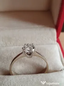Perfectiunea pe mana ta Inel Solitaire aur cu diamant natural Flawless 0.5ct