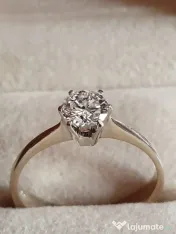 Perfectiunea pe mana ta Inel Solitaire aur cu diamant natural Flawless 0.5ct