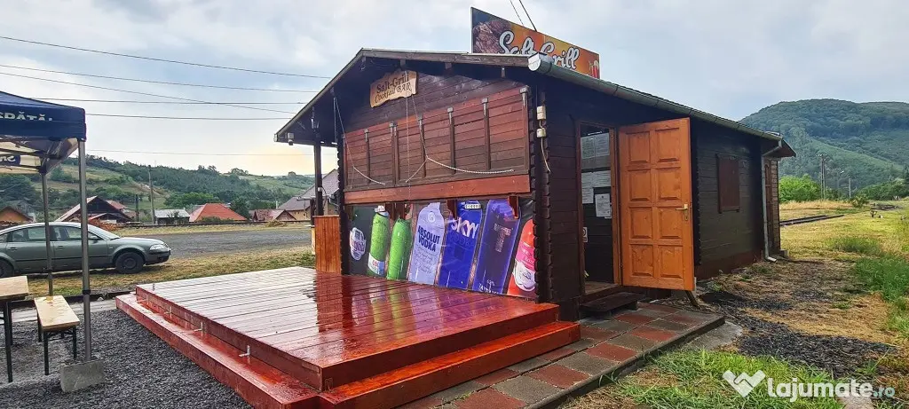 Casuta lemn mobila 45 mp, fast food - Praid Harghita - Praid (Harghita)