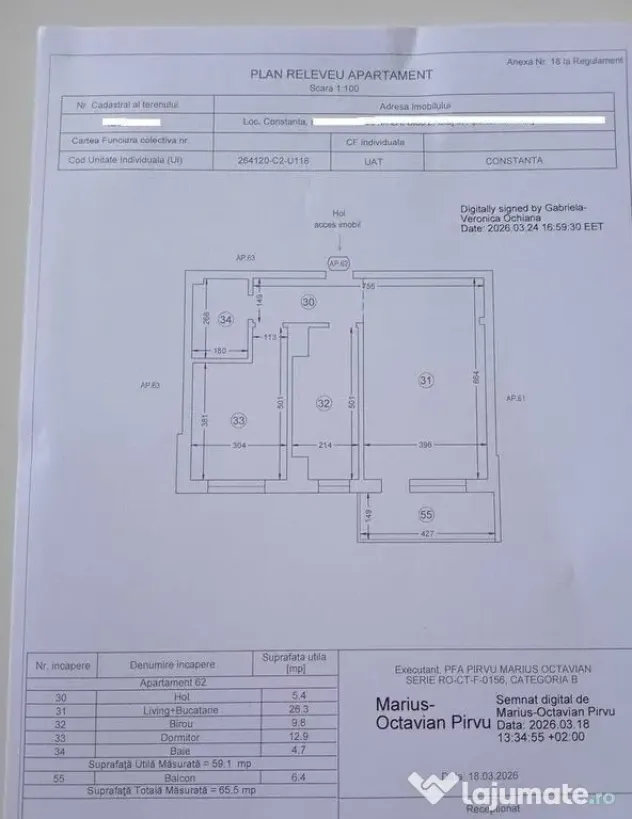 Compozitori Energia -apartament 3 camere finisat si mobilat la cheie - Constanta (Constanta)