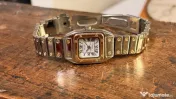 Ceas dama flori auriu quartz 