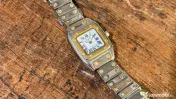 Ceas dama flori auriu quartz 