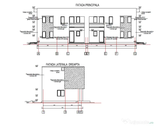 Tărtășești Centru | 3.161 mp | Proiect 2 duplexuri + Garaj stradal | Utilități