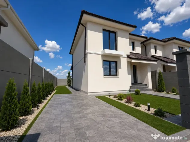 Duplex despartit prin camera tehnica | 4 camere | 115 mp uti - Mosnita Veche (Timis)