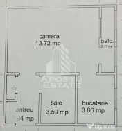 Apartament cu o camera de vanzare, zona Lipovei, Timisoara 