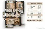Apartament modern 3 camere 3 balcoane 2 bai 2 locuri parcare 