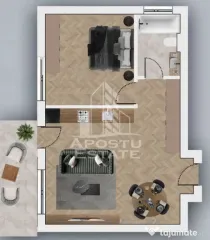 Apartament cu două camere de vânzare în Chisoda /Giroc
