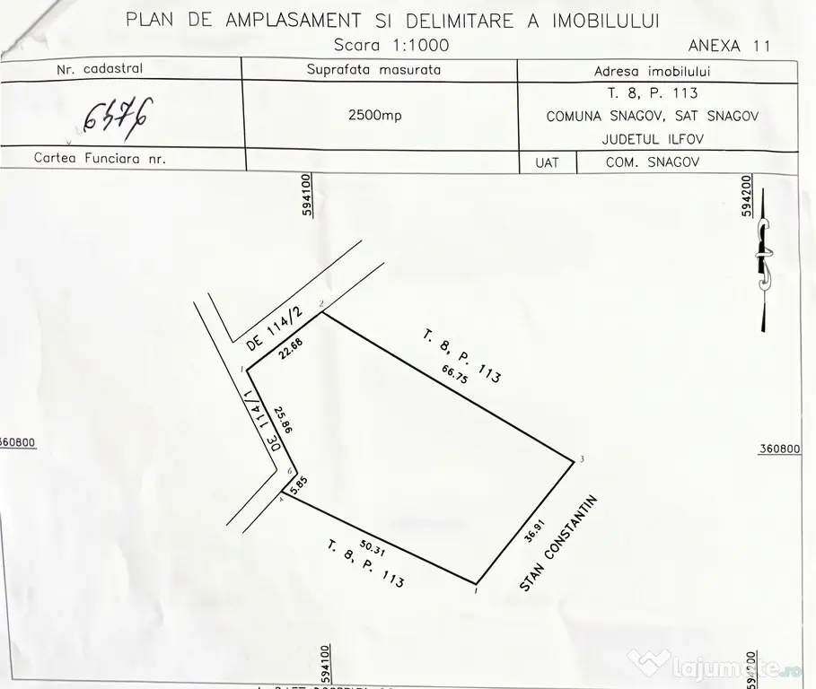 Teren Extravilan 2.500 mp, 12 €/mp, Snagov, Ilfov, COMISON 0 - Silistea Snagovului (Bucuresti-Ilfov)