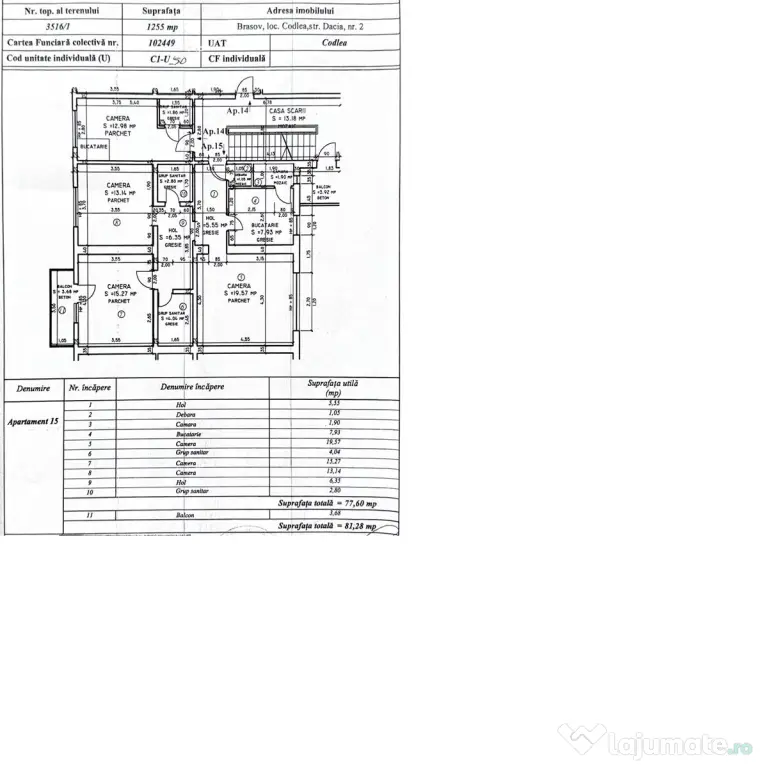Codlea | 3 camere, 82 mp, 2 băi | Curte comuna | Renovat | Proprietar Comision 0