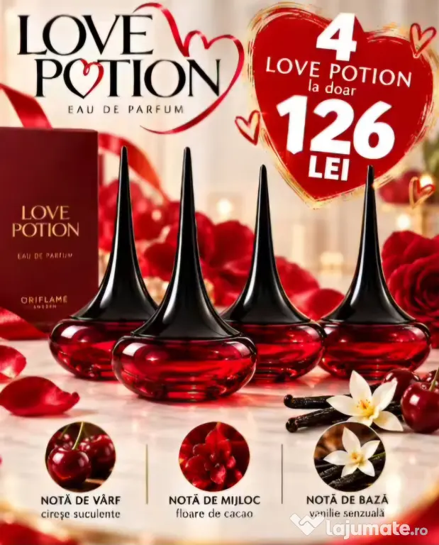 4 Parfumuri Love Potion un cadou frumos