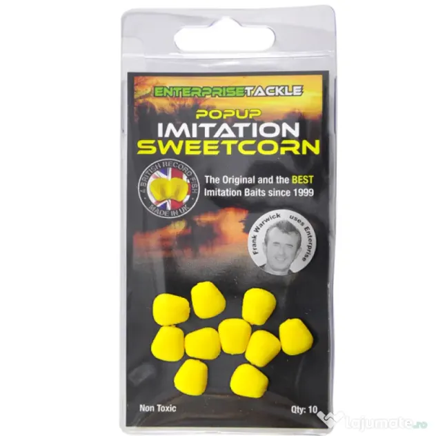 ENTERPRISE TACKLE POPUP SWEETCORN YELLOW UNFLAVOURED 10buc.
