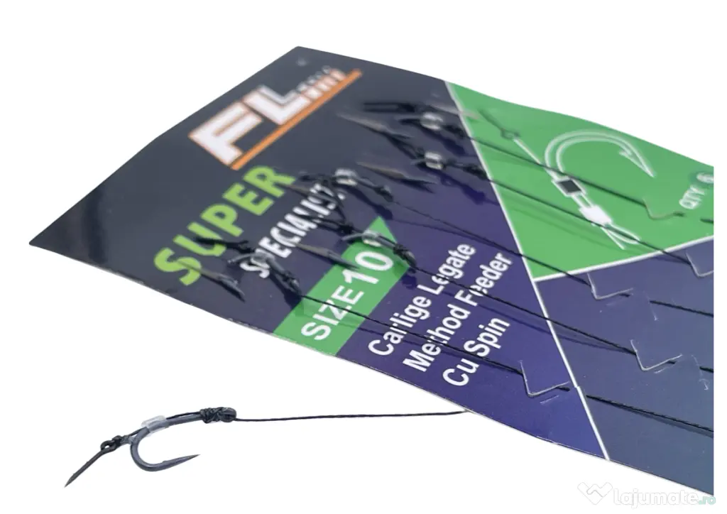 FL SET RIGURI FL METHOD FEEDER CU SPIN 7mm, CARLIG SUPER, 6buc Nr. 8