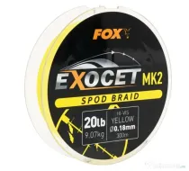 FOX FIR TEXTIL FOX EXOCET MK2 SPOD BRAID, GALBEN 0.18mm/9.07kg