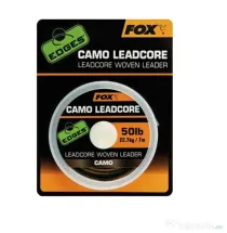 FOX FIR LEADCORE FOX CAMO WOVEN LEADER, 50lbs 7m