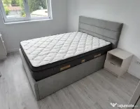 Vand pat tapitat 140x200  Sofa Mix+ saltea superortopedica Lux Gold Sa 
