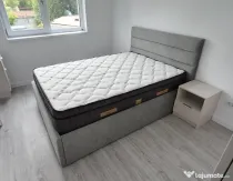 Vand pat tapitat 140x200  Sofa Mix+ saltea superortopedica Lux Gold Sa