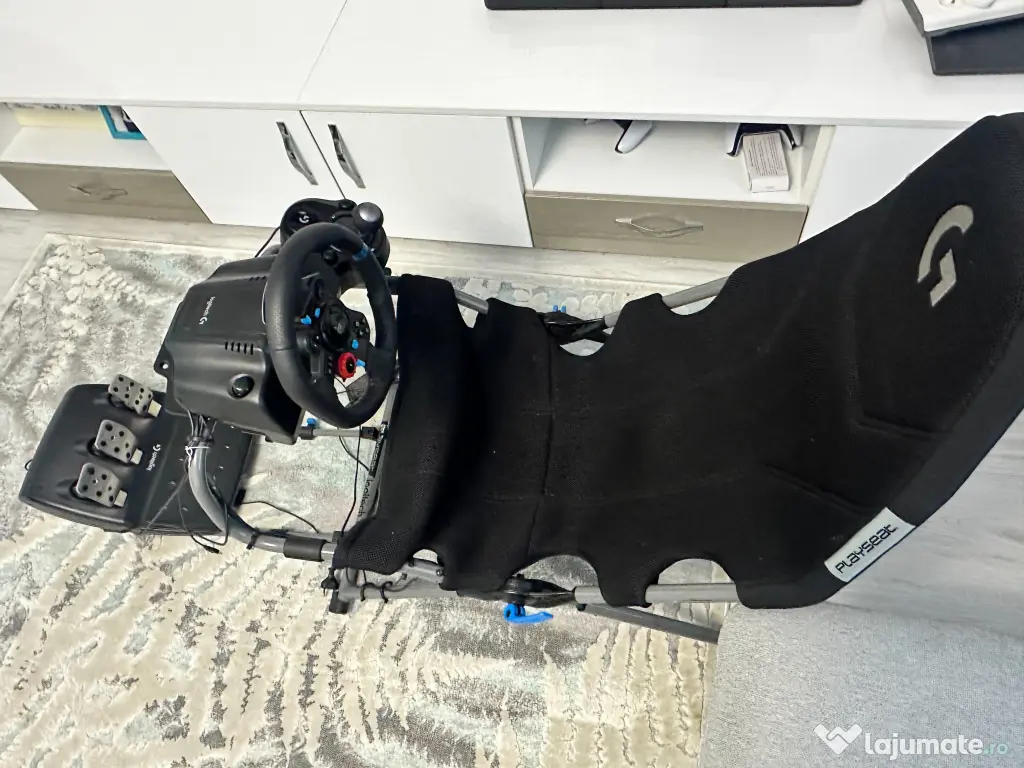 Vând SET COMPLET SIM RACING – Logitech G29 + Schimbător + Playseat Challenge X