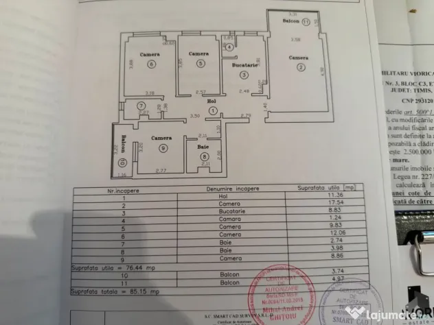 4 camere | etaj 1 | centrala proprie | mobilat si utilat | z - Timisoara (Timis)