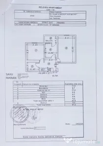 Vând apartament 2 camere decomandat, etaj 1, zona 1 Mai – 51,2 mp mobilat.