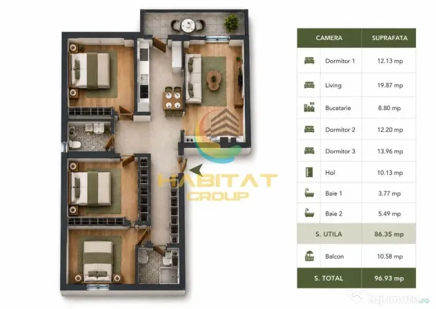 Apartament 4 camere - Premium - Pallady - Bucuresti (Bucuresti-Ilfov)