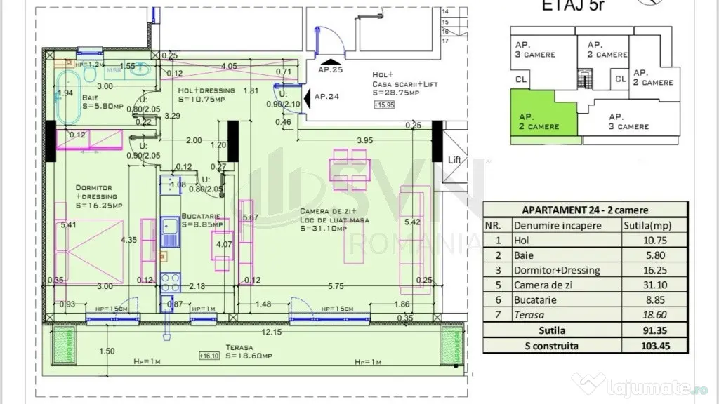 Apartament 2 camere de Aviatiei - Bucuresti (Bucuresti-Ilfov)