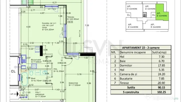 Apartament 2 camere de Aviatiei - Bucuresti (Bucuresti-Ilfov)