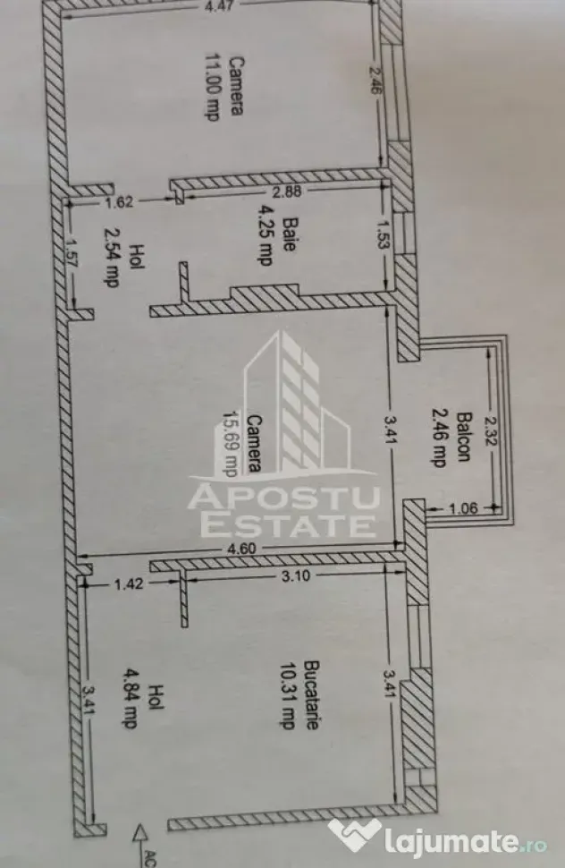 Apartament cu 2 camere, semidecomandat, zona Lipovei - Timisoara (Timis)
