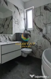 Casă parter, 4 camere, încălzire pardoseală, curte cu gazon și aspersoare 