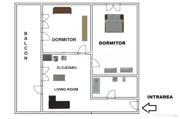 Apartament de închiriat 3 camere balcon parcare Magnolia Si - Sibiu (Sibiu)