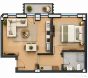 Apartament 2 camere, 64 mp, zona Nord-Est