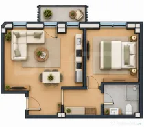 Apartament 2 camere, 64 mp, zona Nord-Est