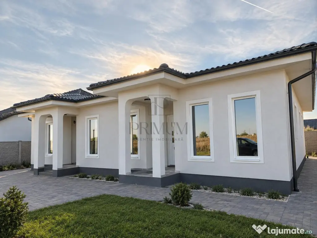 Duplex toate utilitatile - perete dublu - asfalt - Mosnita Noua (Timis)