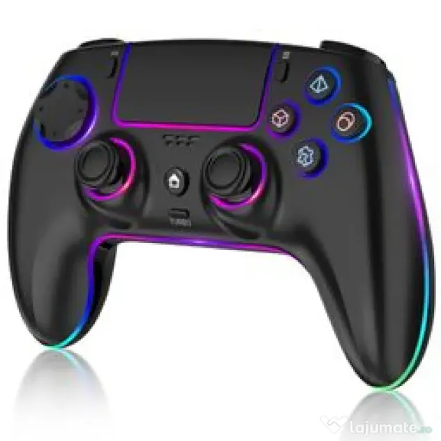 Controller Wireless RGB PS5 / PC / Android / iOS (Senzori Hall Effect, Nou)
